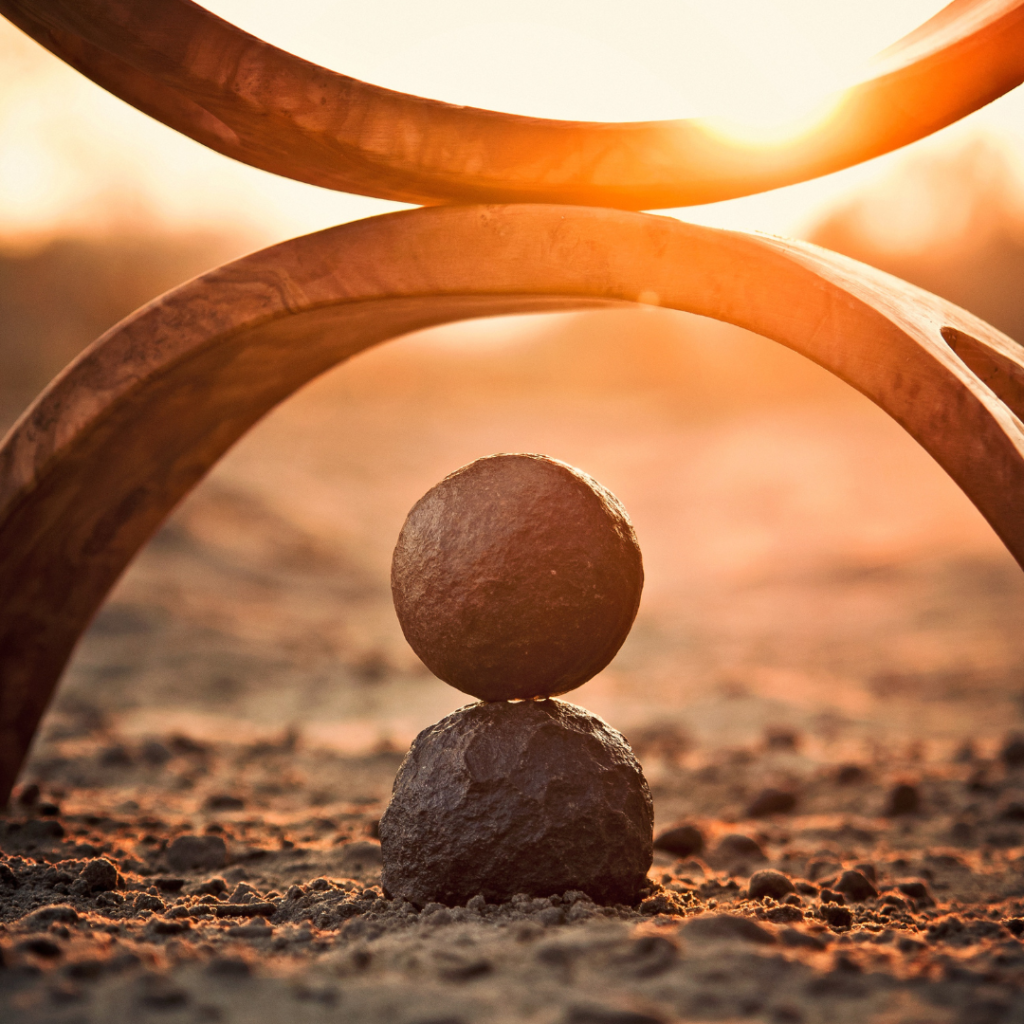 Balanced Rocks in Nature Background