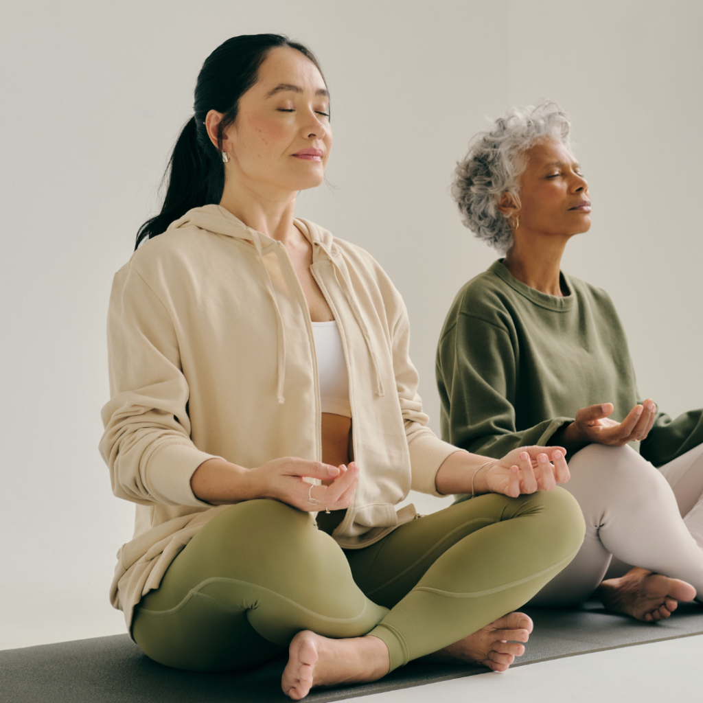 Mindfulness Practices Women Meditating