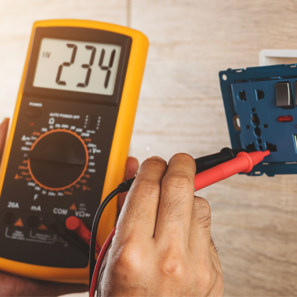 Using a Digital Meter to Measure the Voltage at an Electric Outl