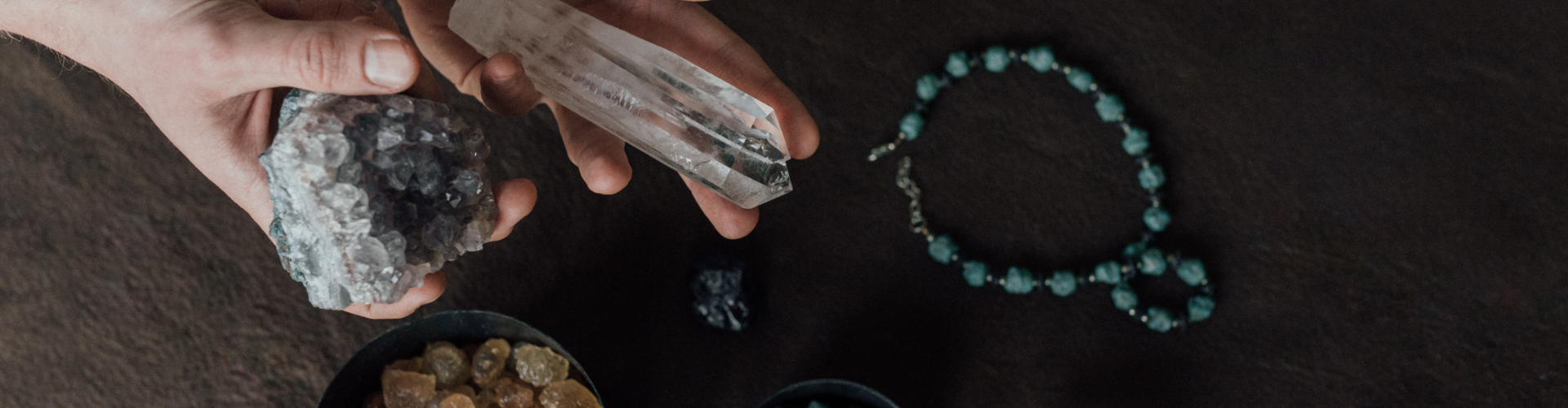 A Person Holding Healing Crystals