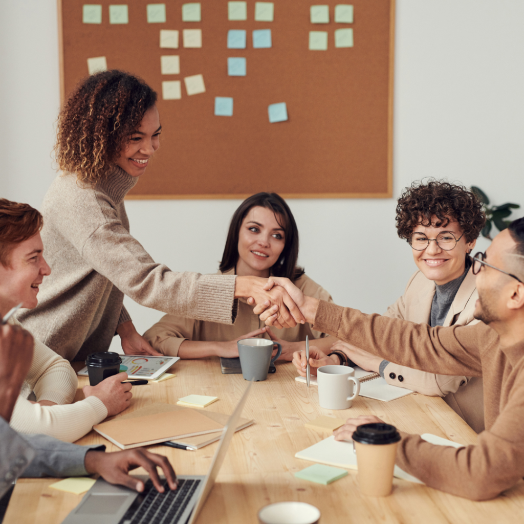 Colleagues Shaking each other's Hands