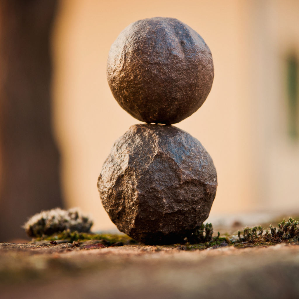 Balanced Rocks in Nature Background