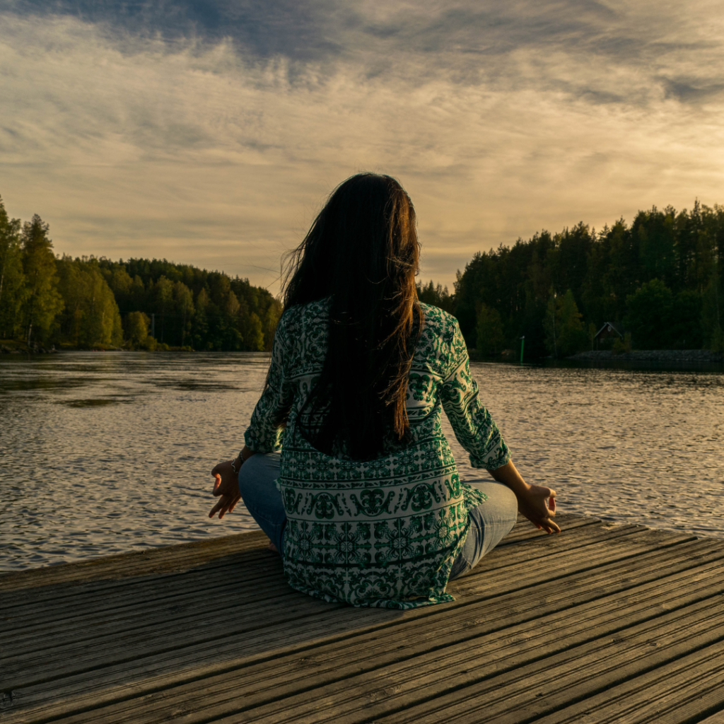 A Girl Meditating