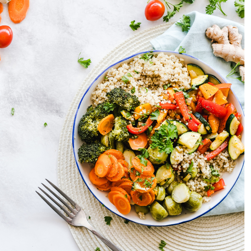 Flat-lay Photography of Vegetable Salad on Plate