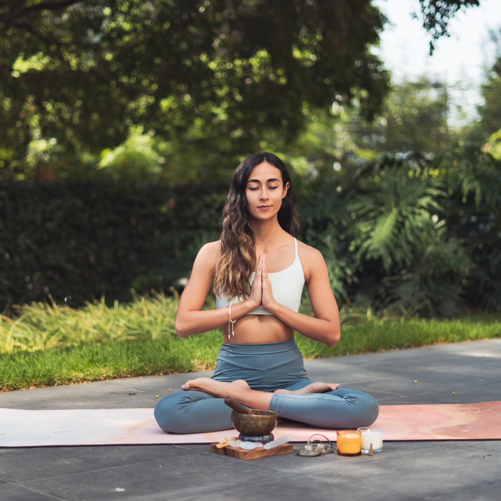 Woman Meditating Outdoors