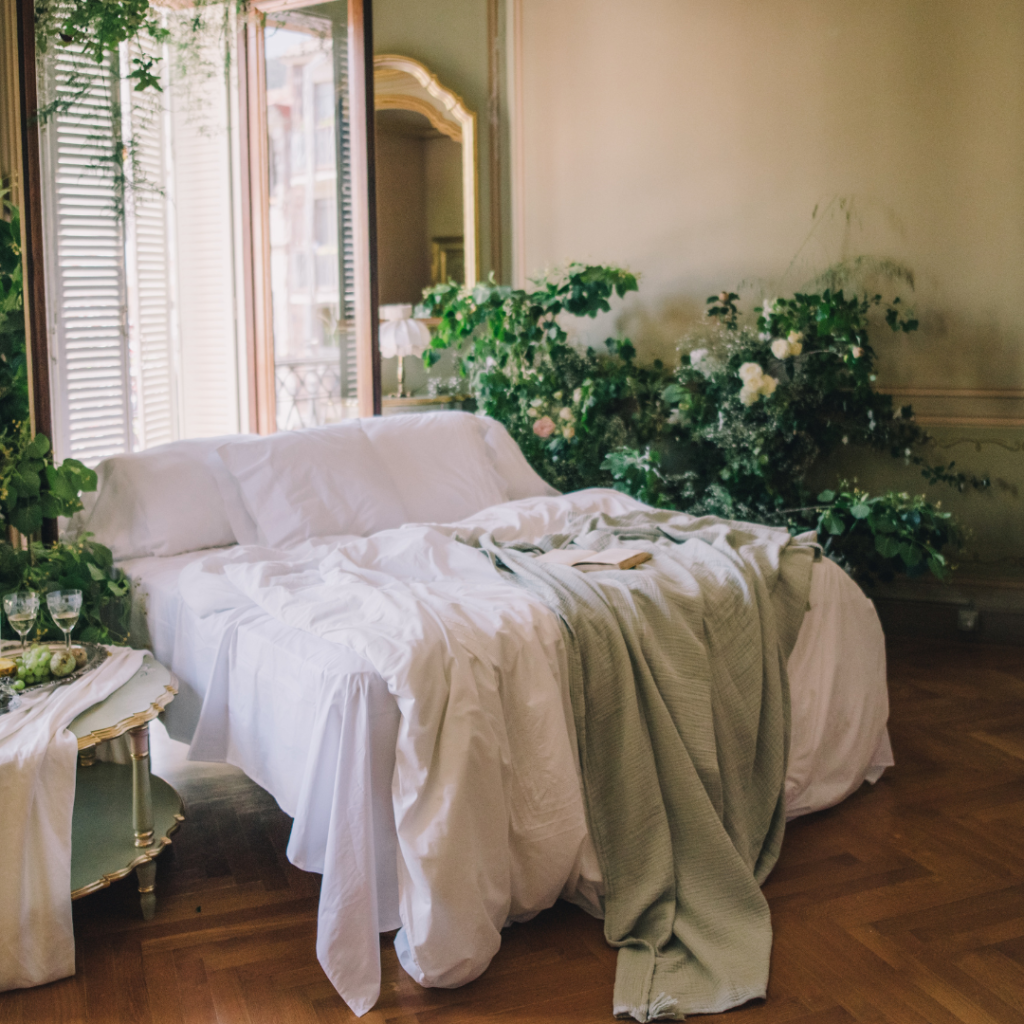 Green Plants Near the Bed