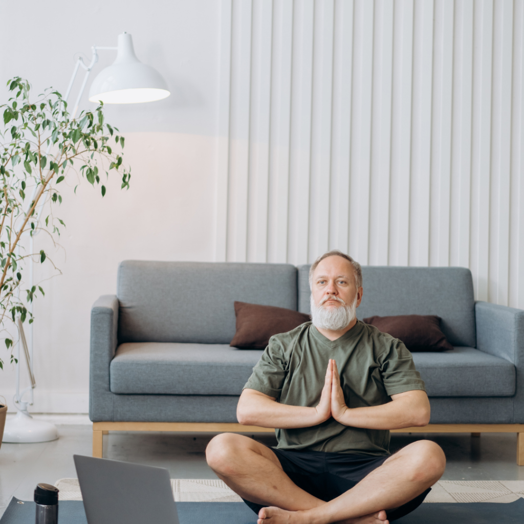 A Man Meditating