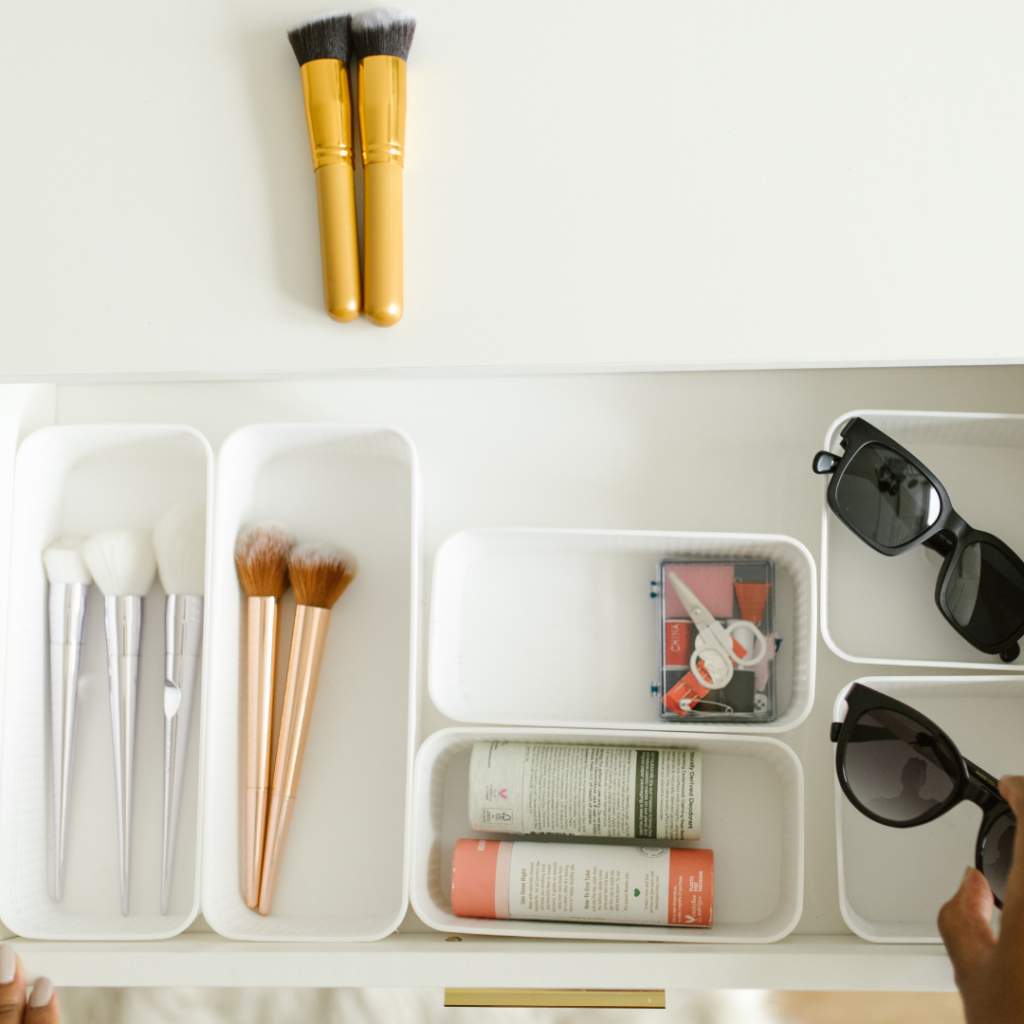 A Person Organizing the Drawer