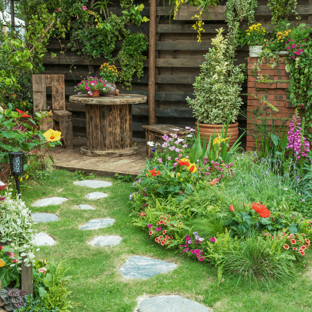 backyard flower garden