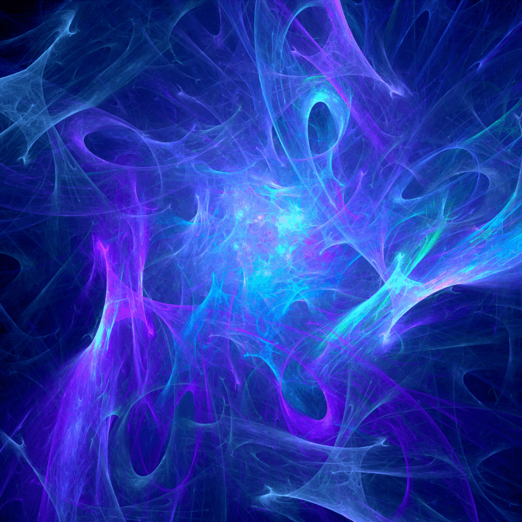 Glowing high energy field in space
