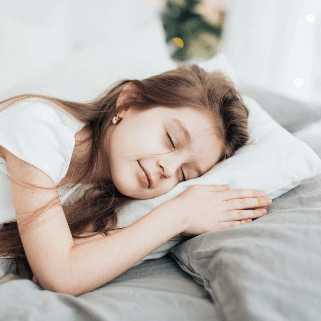Girl Sleeping in Bed