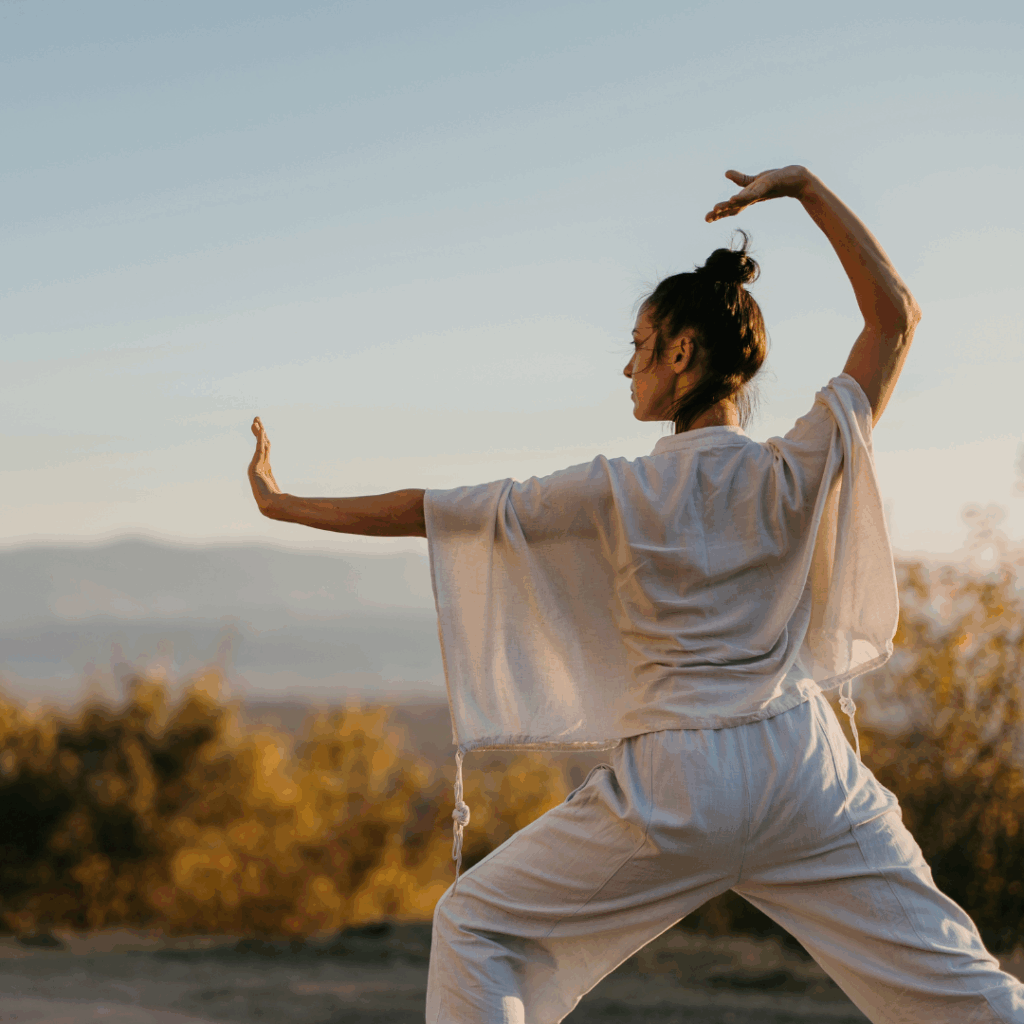 Woman doing tai chi