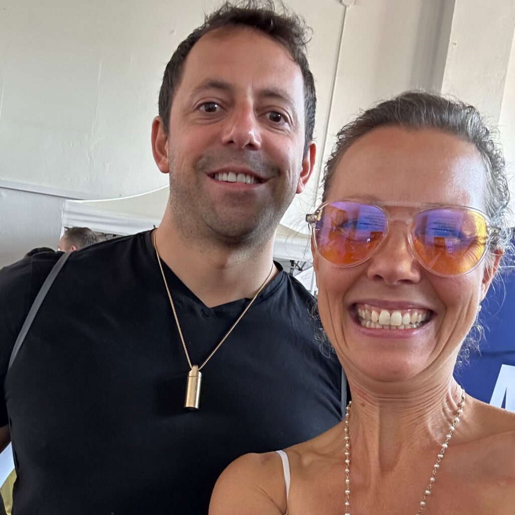 Event attendee and Malira at FlowFest