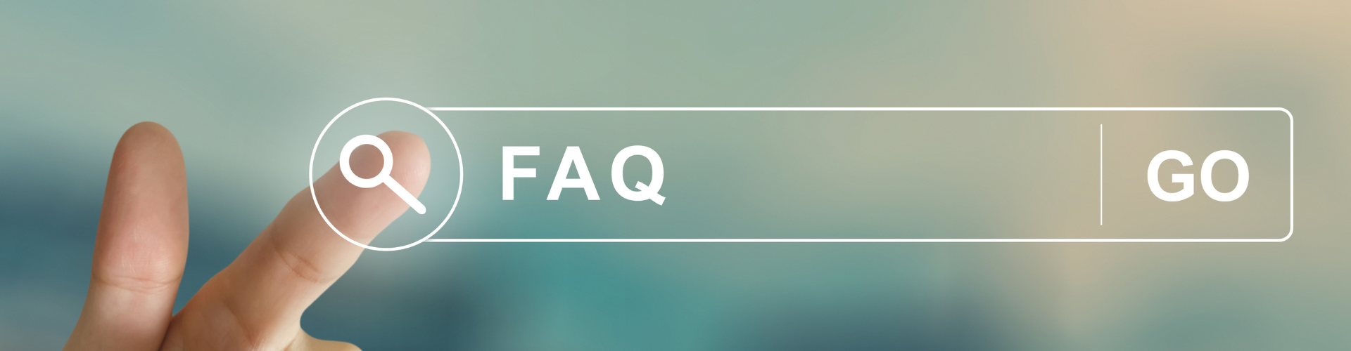 business hand clicking FAQ or Frequently asked questions button