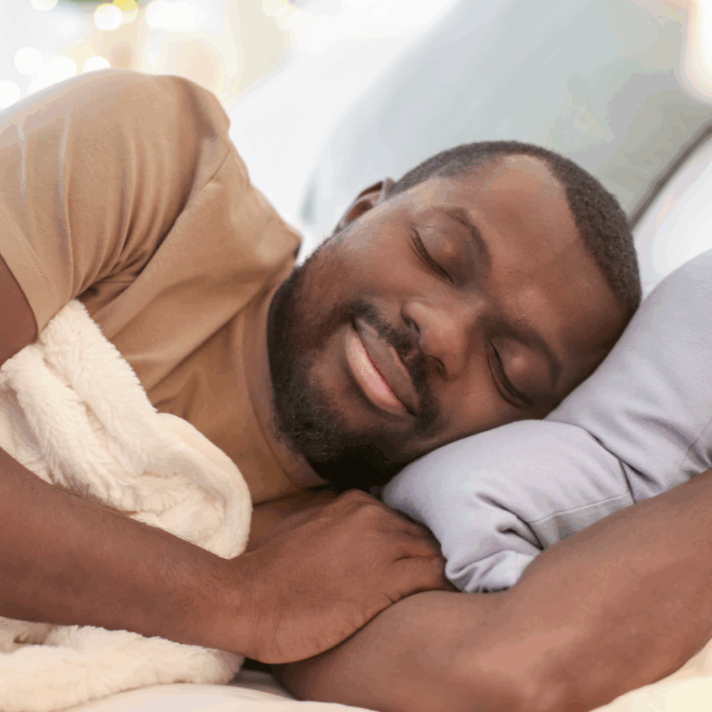 Man Sleeping in Bed
